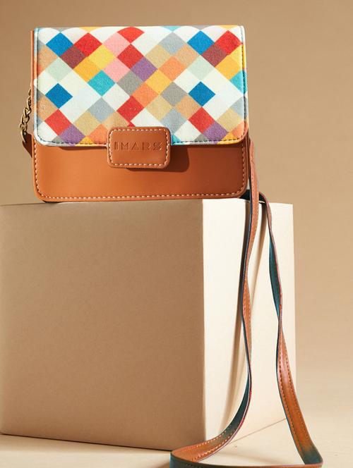 brown canvas sling bag - 21292126 -  Standard Image - 0