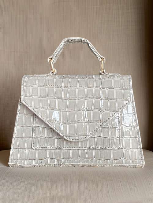 grey leatherette sling bag - 21292134 - Standard Image - 0