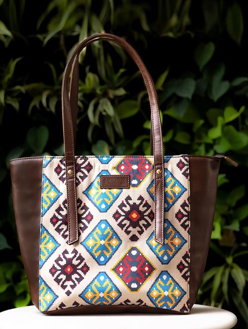brown canvas regular tote bag - 21292148 - Standard Image - 0