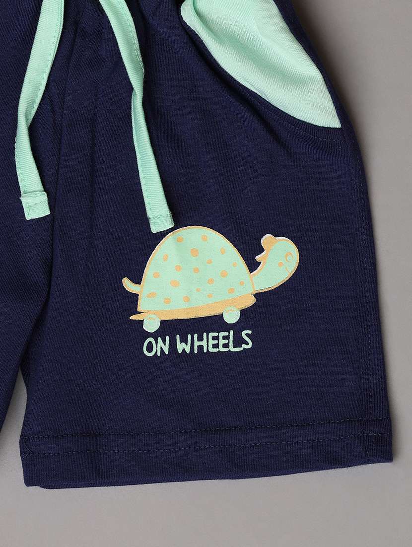 kids green cotton shorts set  - 21292406 -  Standard Image - 2