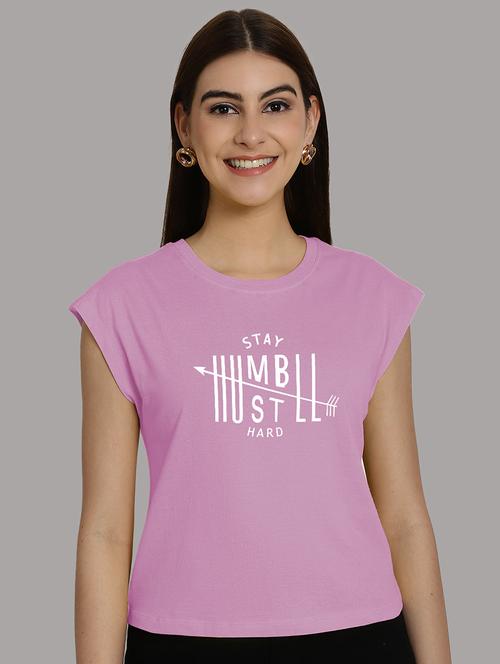 women printed round neck crop top - 21292470 - Standard Image - 0