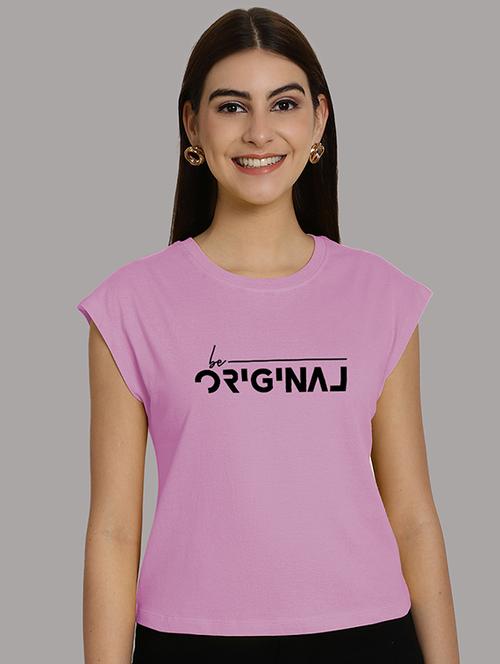 women printed round neck crop top - 21292480 - Standard Image - 0