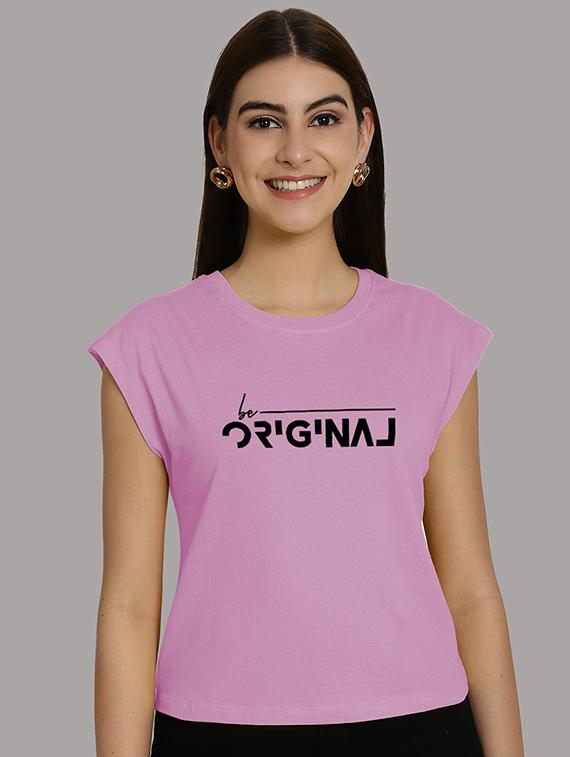 women printed round neck crop top - 21292480 - Zoom Image - 0