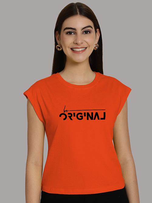 women printed round neck crop top - 21292481 -  Standard Image - 0