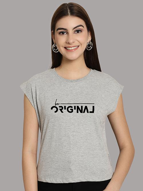 women printed round neck crop top - 21292483 - Standard Image - 0