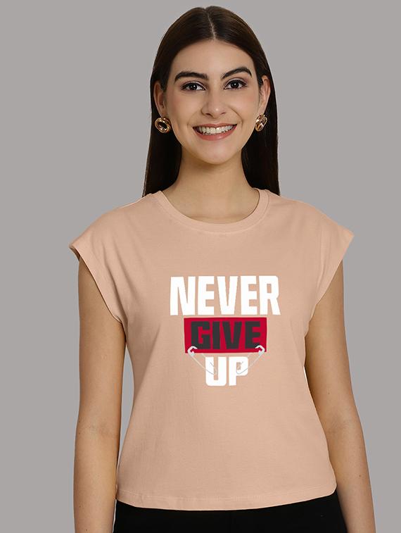 women printed round neck crop top - 21292489 - Zoom Image - 0