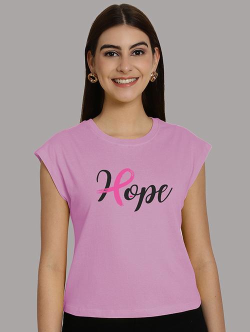 women printed round neck crop top - 21292500 - Standard Image - 0