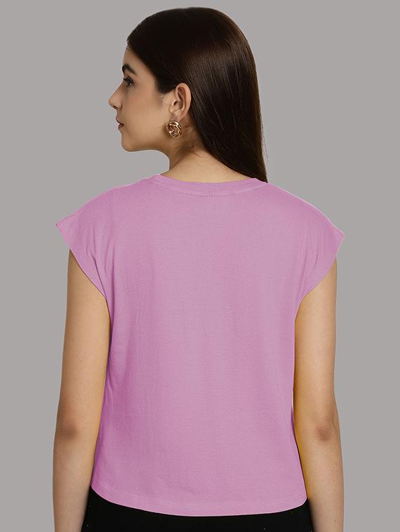 women printed round neck crop top - 21292500 - Standard Image - 2