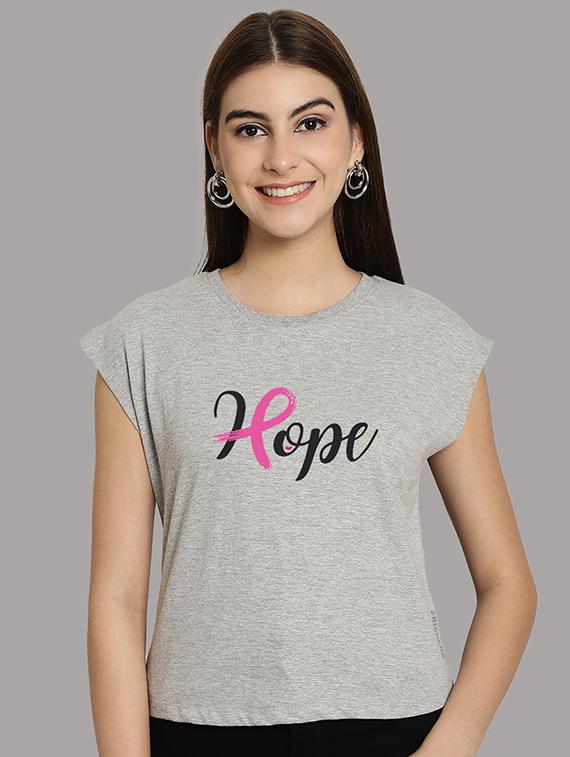 women printed round neck crop top - 21292502 - Zoom Image - 0