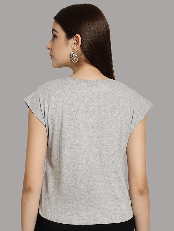 women printed round neck crop top - 21292502 - Standard Image - 2