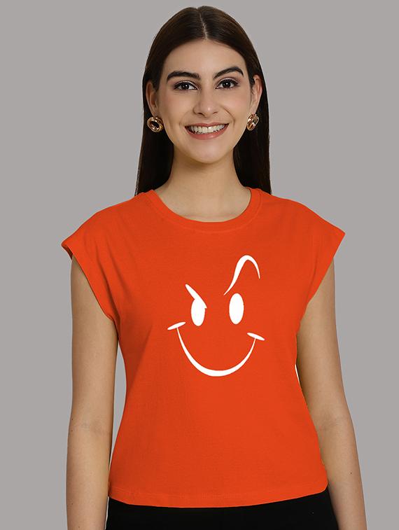 women printed round neck crop top - 21292512 - Zoom Image - 0