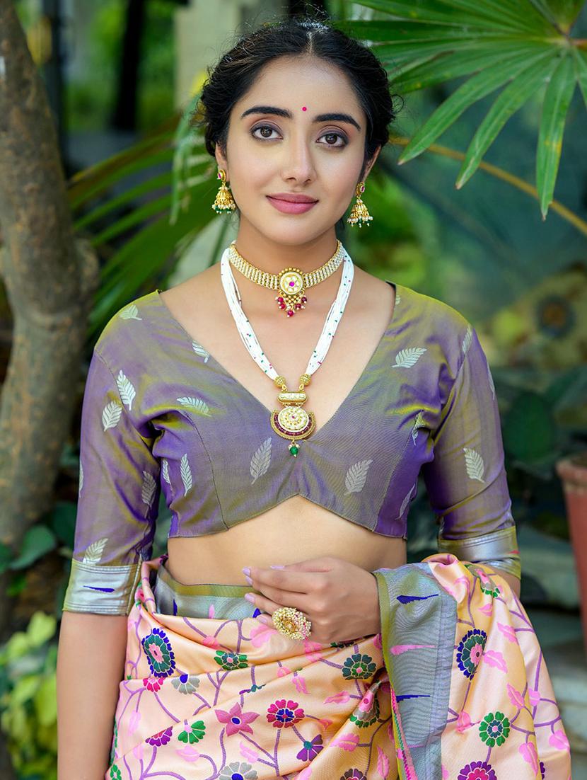 women self design paithani saree with blouse - 21294606 - Standard Image - 2