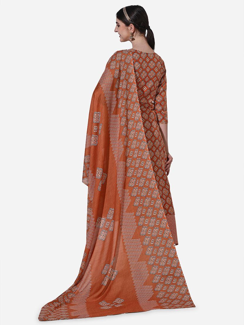 rust printed suit set - 21295882 - Standard Image - 2