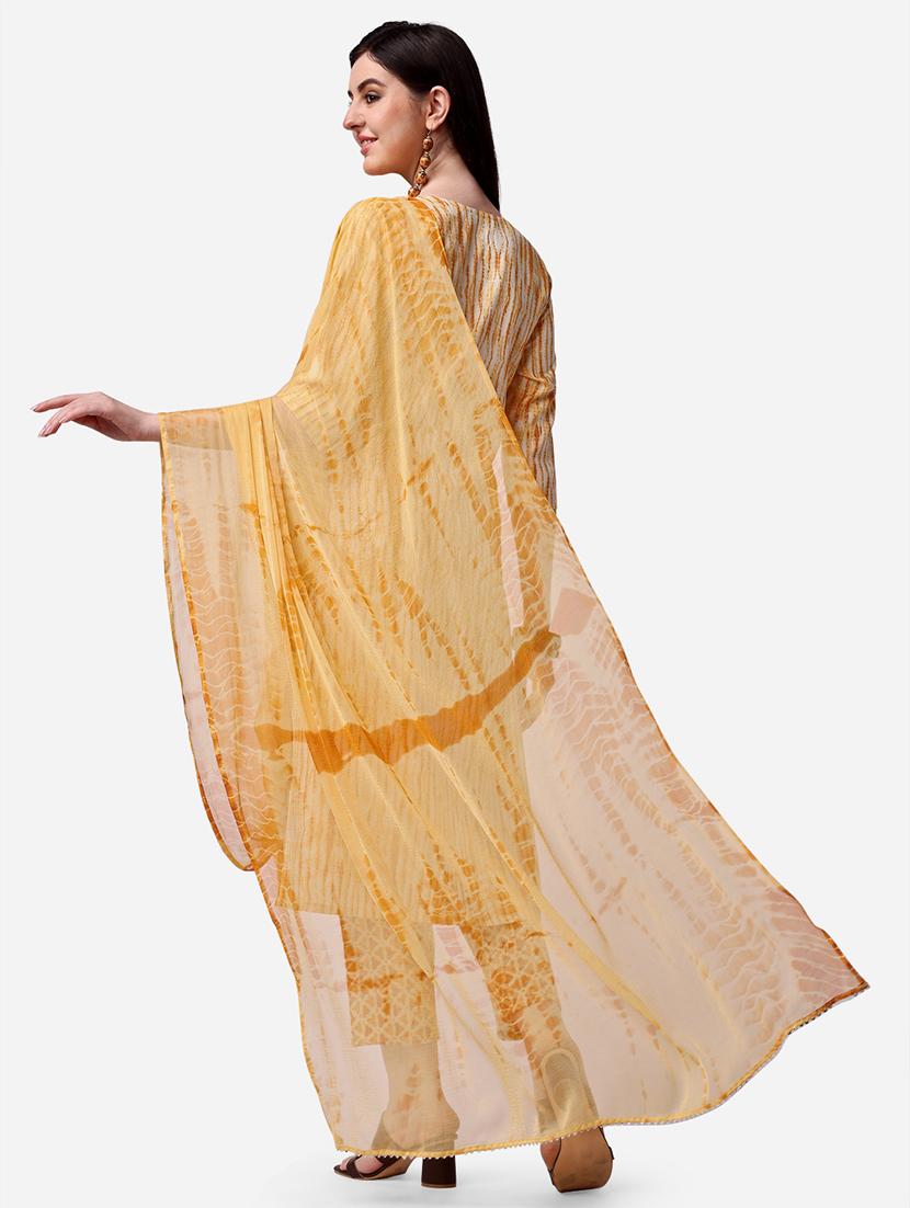 yellow printed suit set - 21295935 - Standard Image - 2