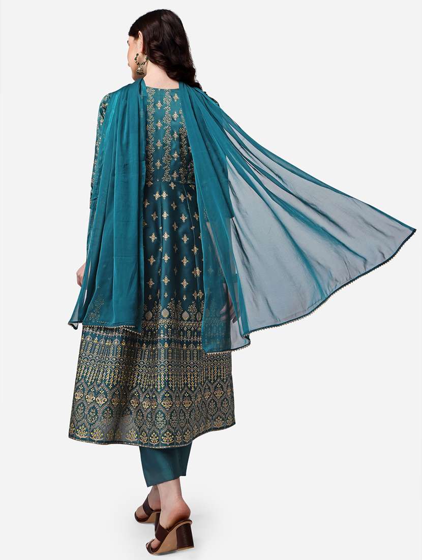 women three quarter sleeve kurta pant with dupatta set - 21295993 -  Standard Image - 2