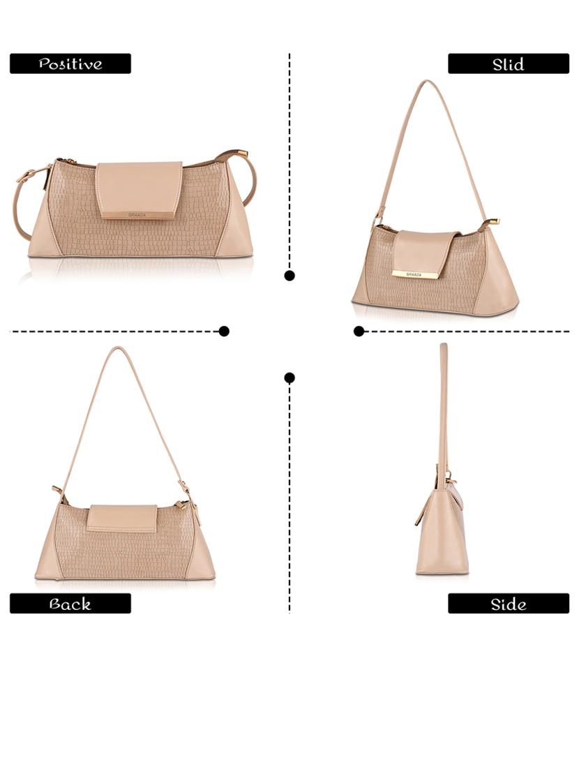 brown leatherette sling bag - 21296614 - Standard Image - 2