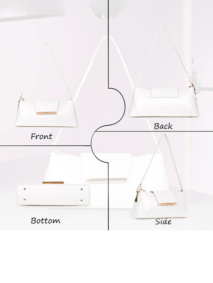 white leatherette sling bag - 21296616 - Standard Image - 2
