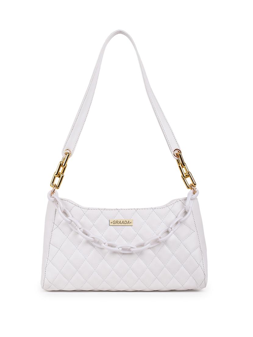 white leatherette (pu) sling bag - 21296624 -  Zoom Image - 0