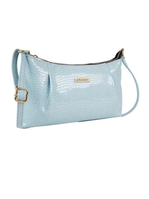 light blue leatherette sling bag - 21296625 - Standard Image - 0