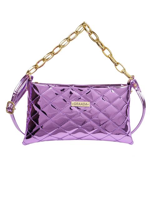 purple leatherette sling bag - 21296643 -  Standard Image - 0
