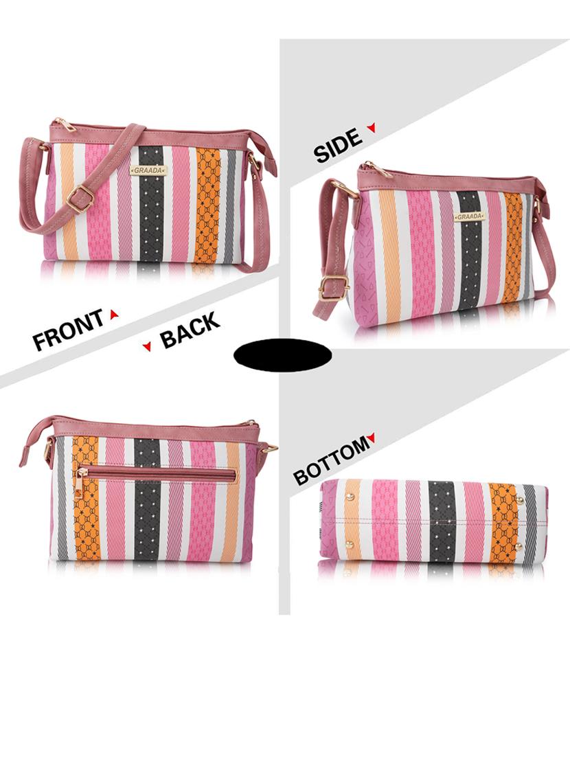 pink leatherette sling bag - 21296662 - Standard Image - 2