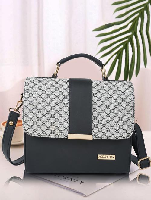 black leatherette sling bag - 21296664 -  Standard Image - 0