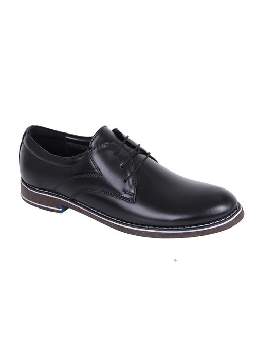 black leather laceup derbies - 21296697 -  Standard Image - 0