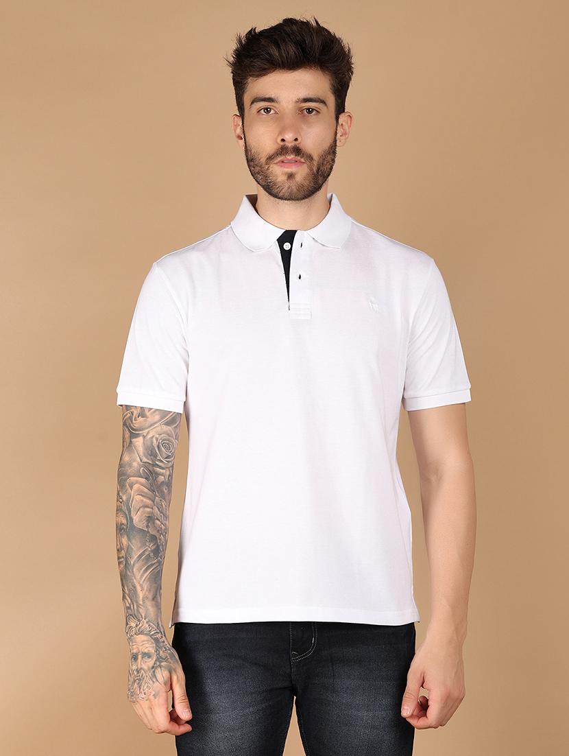 men polo neck solid t-shirt - 21296856 - Zoom Image - 0