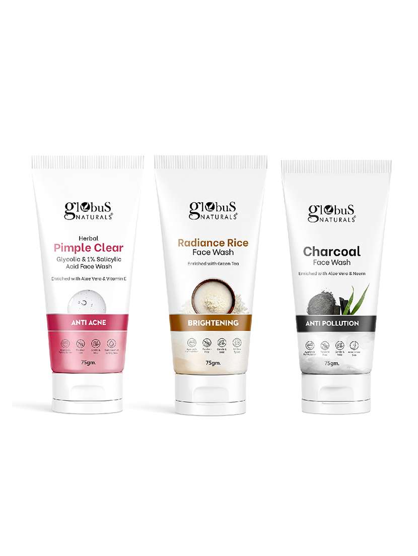 set of 3 globus naturals face wash