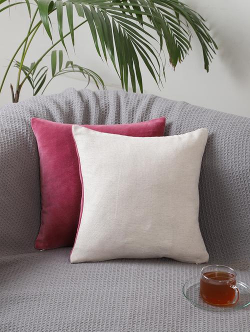 set of 2 pink cushion covers - 21297250 - Standard Image - 0
