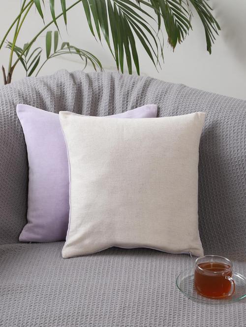 set of 2 purple cushion covers - 21297252 - Standard Image - 0