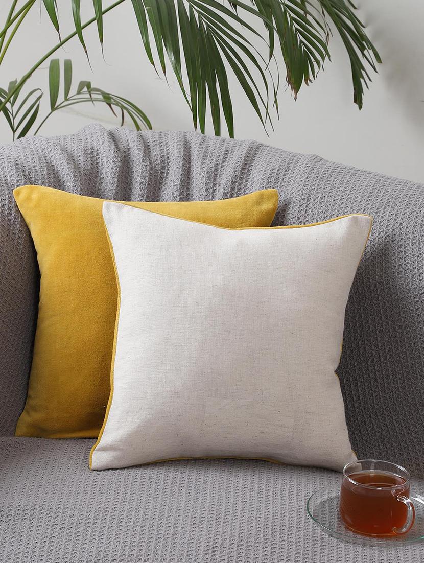set of 2 yellow cushion covers with filler - 21297254 - Zoom Image - 0