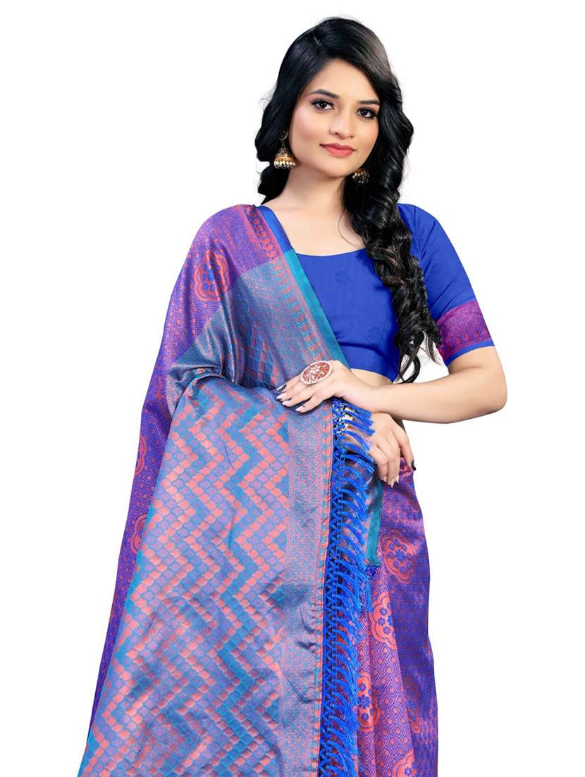 women self design banarasi saree with blouse - 21300852 -  Standard Image - 2