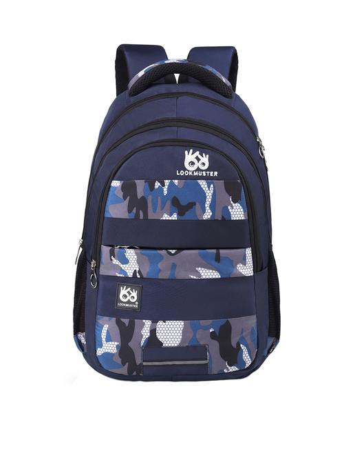 blue polyester regular backpack - 21300954 -  Standard Image - 0