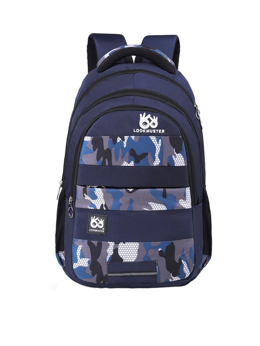 blue polyester regular backpack - 21300954 -  Zoom Image - 0