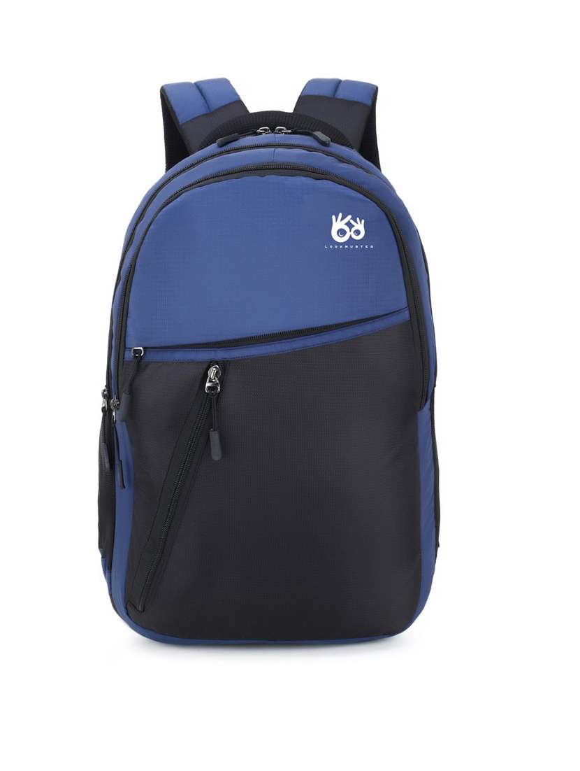 men color block laptop backpack