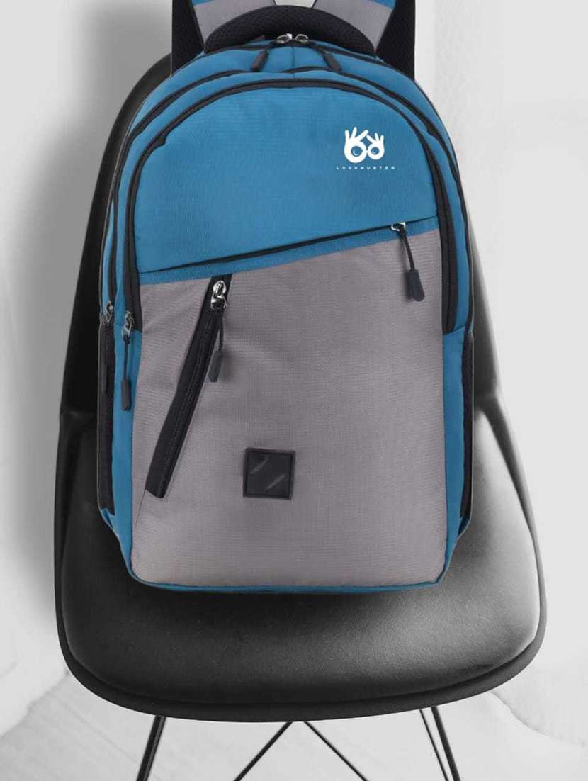 men color block laptop backpack