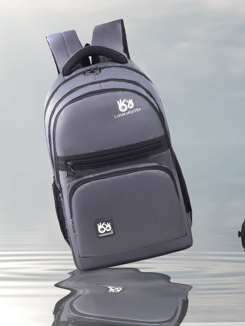 men solid laptop backpack