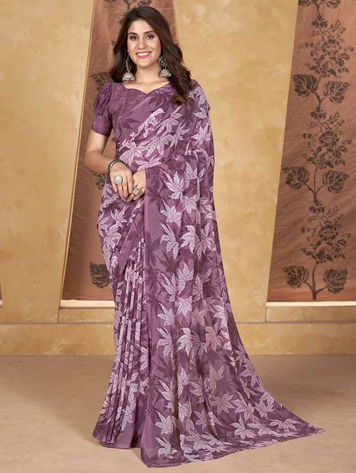 women printed saree with blouse - 21303629 - Standard Image - 0