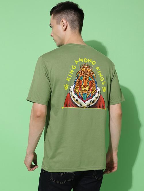 men back print oversized short sleeves t-shirt - 21303630 - Standard Image - 0