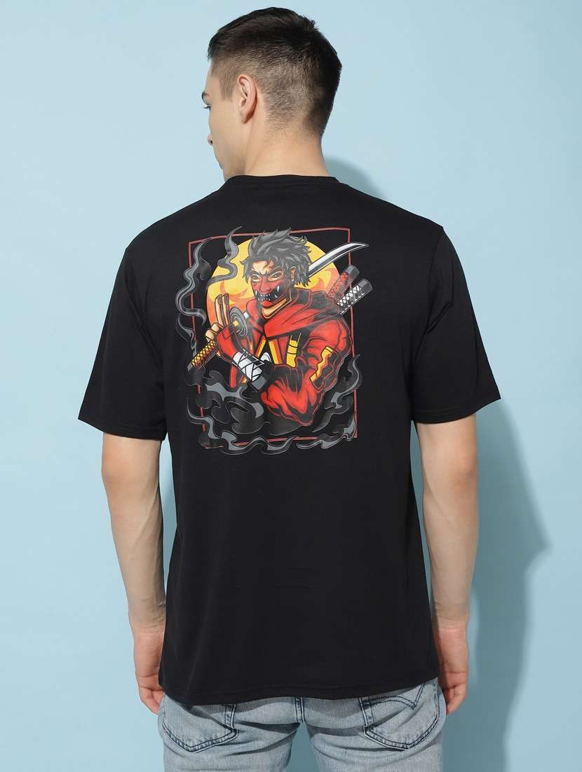 men back print oversized short sleeves t-shirt - 21303648 - Zoom Image - 0