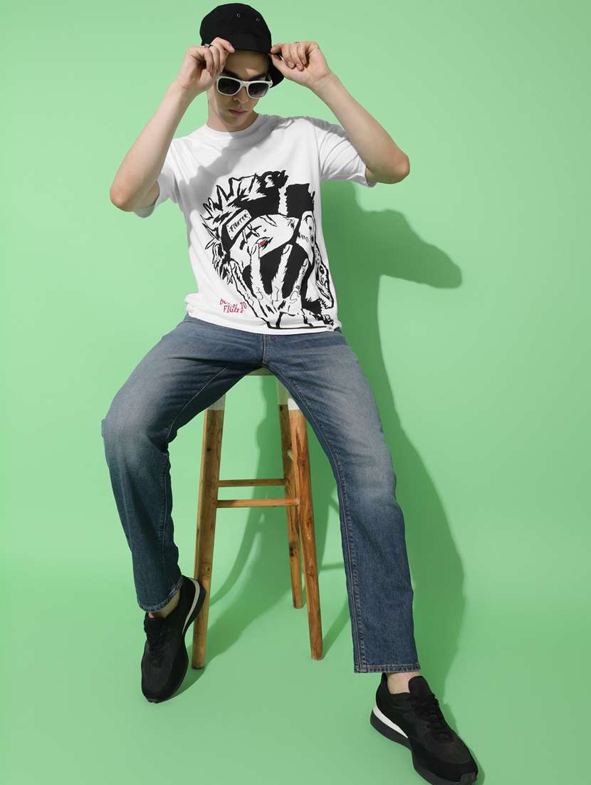 men back print oversized short sleeves t-shirt - 21303654 - Standard Image - 2