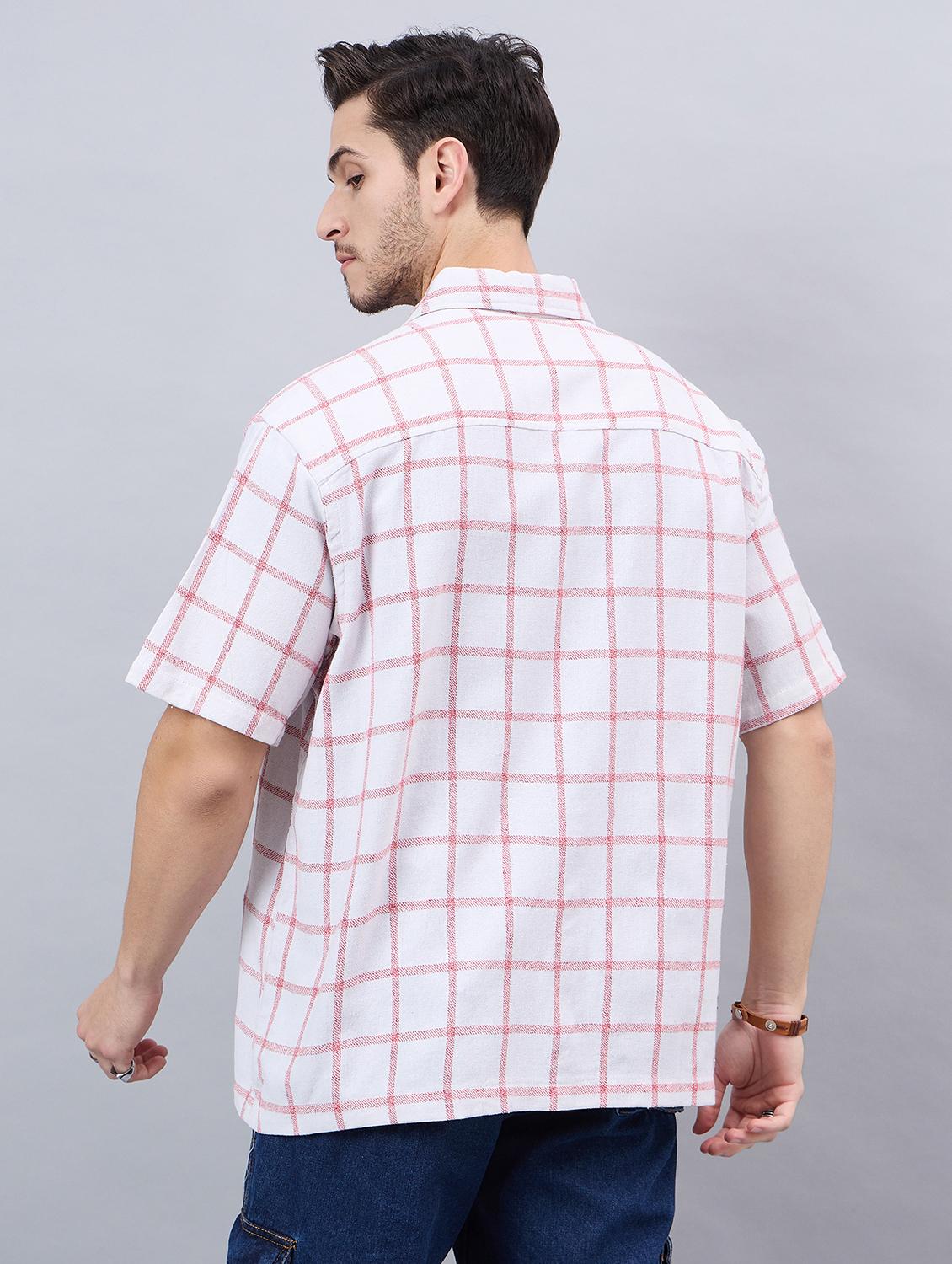 white checkered cotton casual shirt - 21303889 - Standard Image - 2