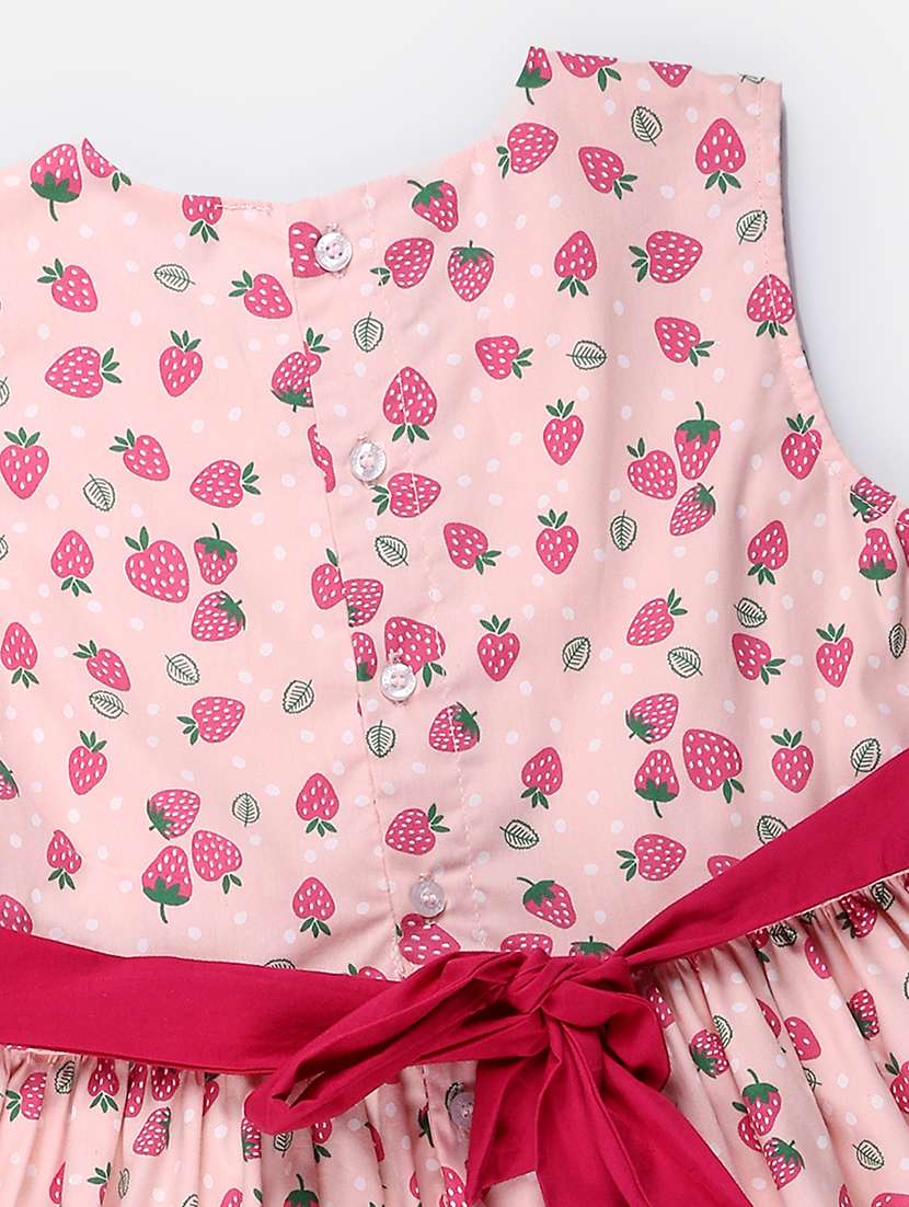 pink quirky printed cotton frock - 21304030 - Standard Image - 2
