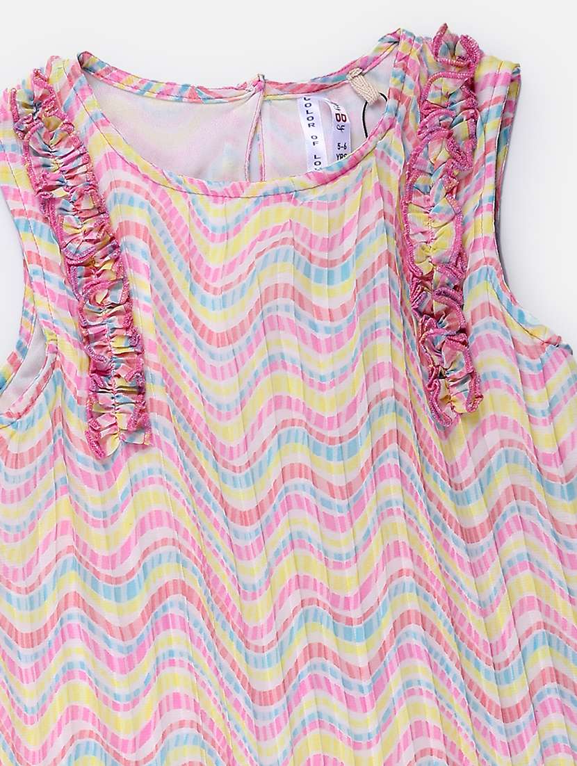 multi colre printed a-line frock - 21304033 -  Standard Image - 2