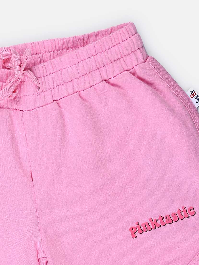 kids pink cotton shorts - 21304049 - Standard Image - 2