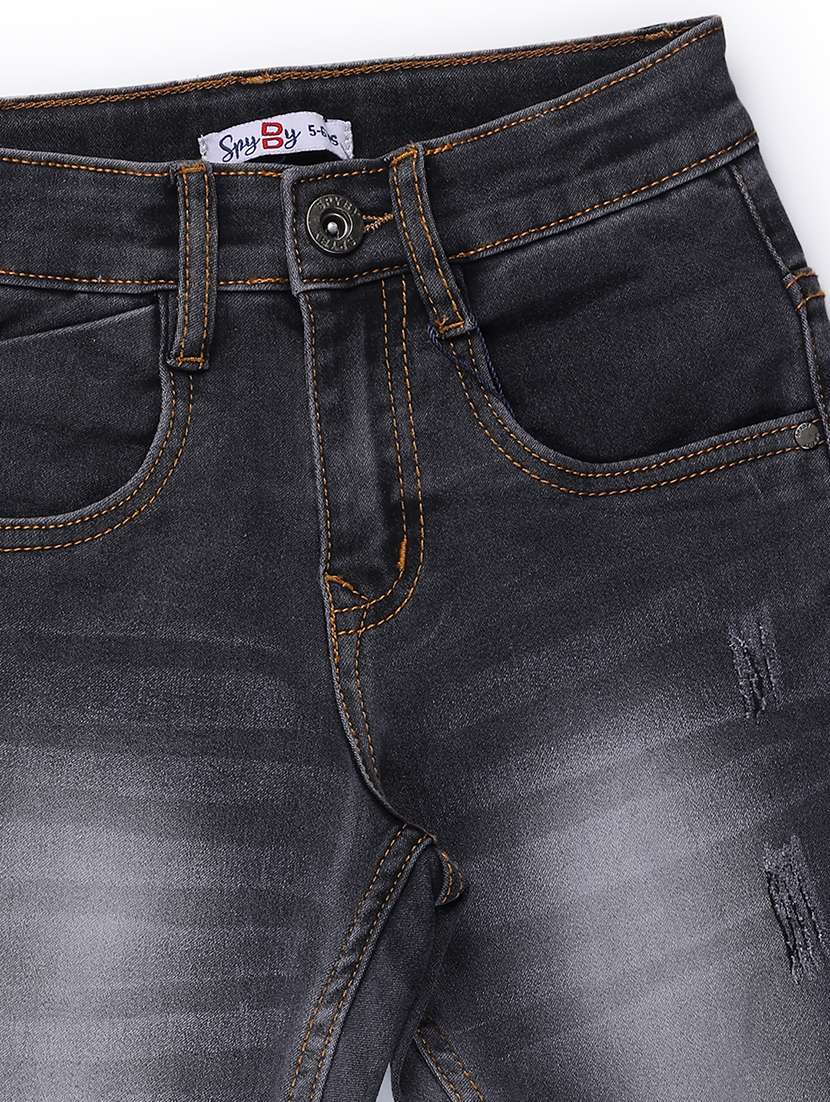kids grey denim washed jeans - 21304109 -  Standard Image - 2