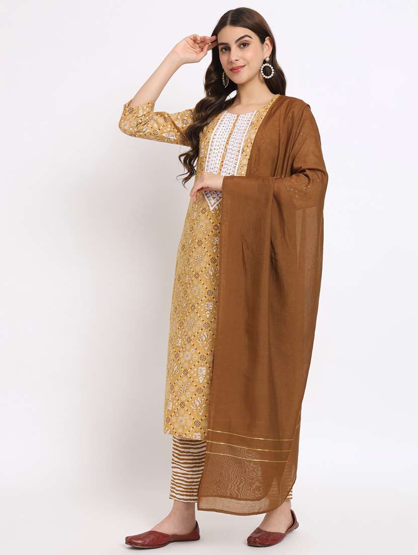 women kurta pant set with dupatta - 21304164 - Standard Image - 2