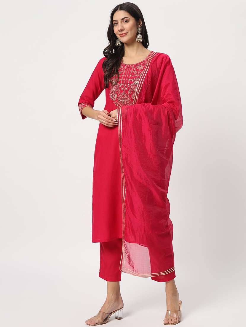 women kurta pant set with dupatta - 21304170 -  Standard Image - 2