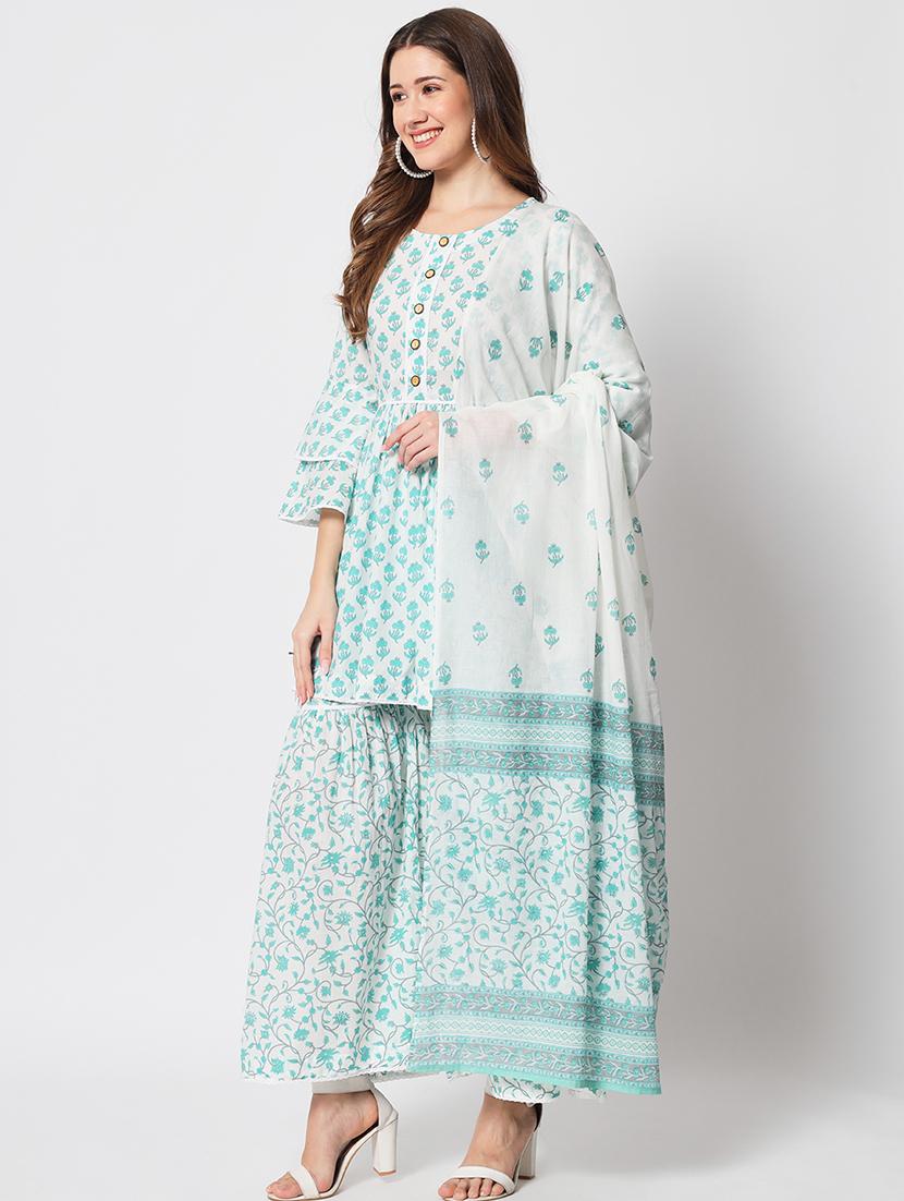 women kurta sharara set with dupatta - 21304189 - Standard Image - 2